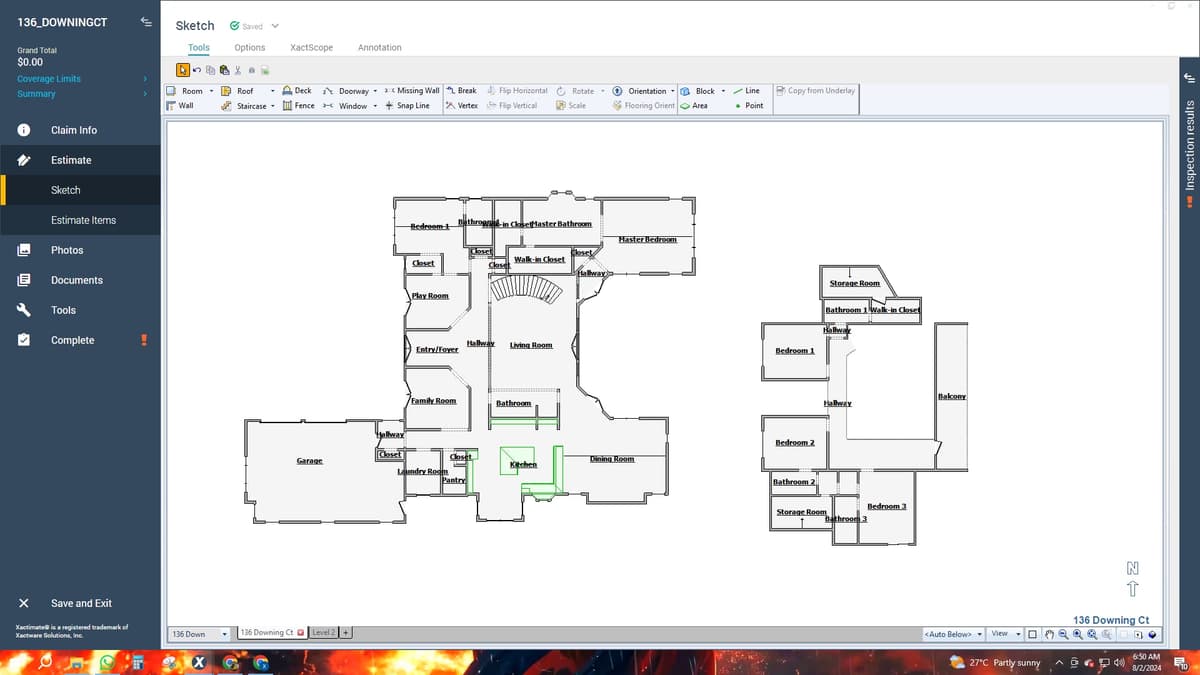 Xactimate Roof Sketch ESX