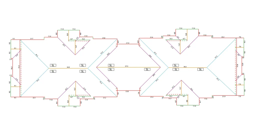 measure square footage of roof aerial